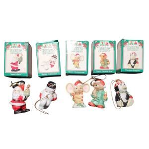 1993 Set of 5 Christmas 7-11 Traditions Ornaments